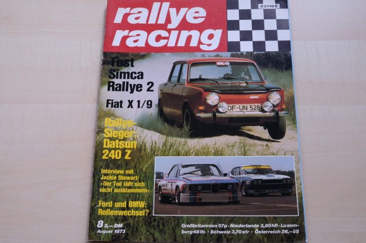 Deckblatt Rallye Racing (08/1973)